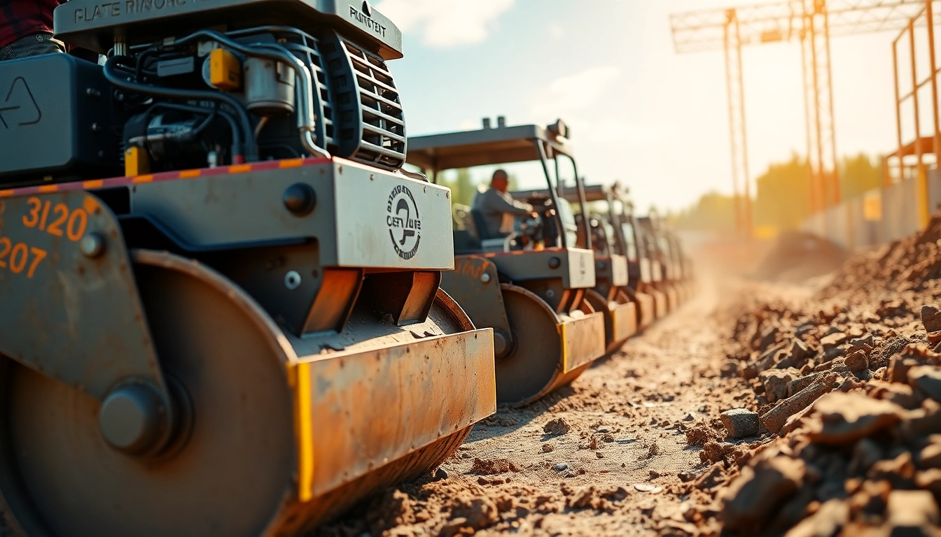 Efficient compactors rental service showcasing versatile wacker plates and soil compactors for construction projects.