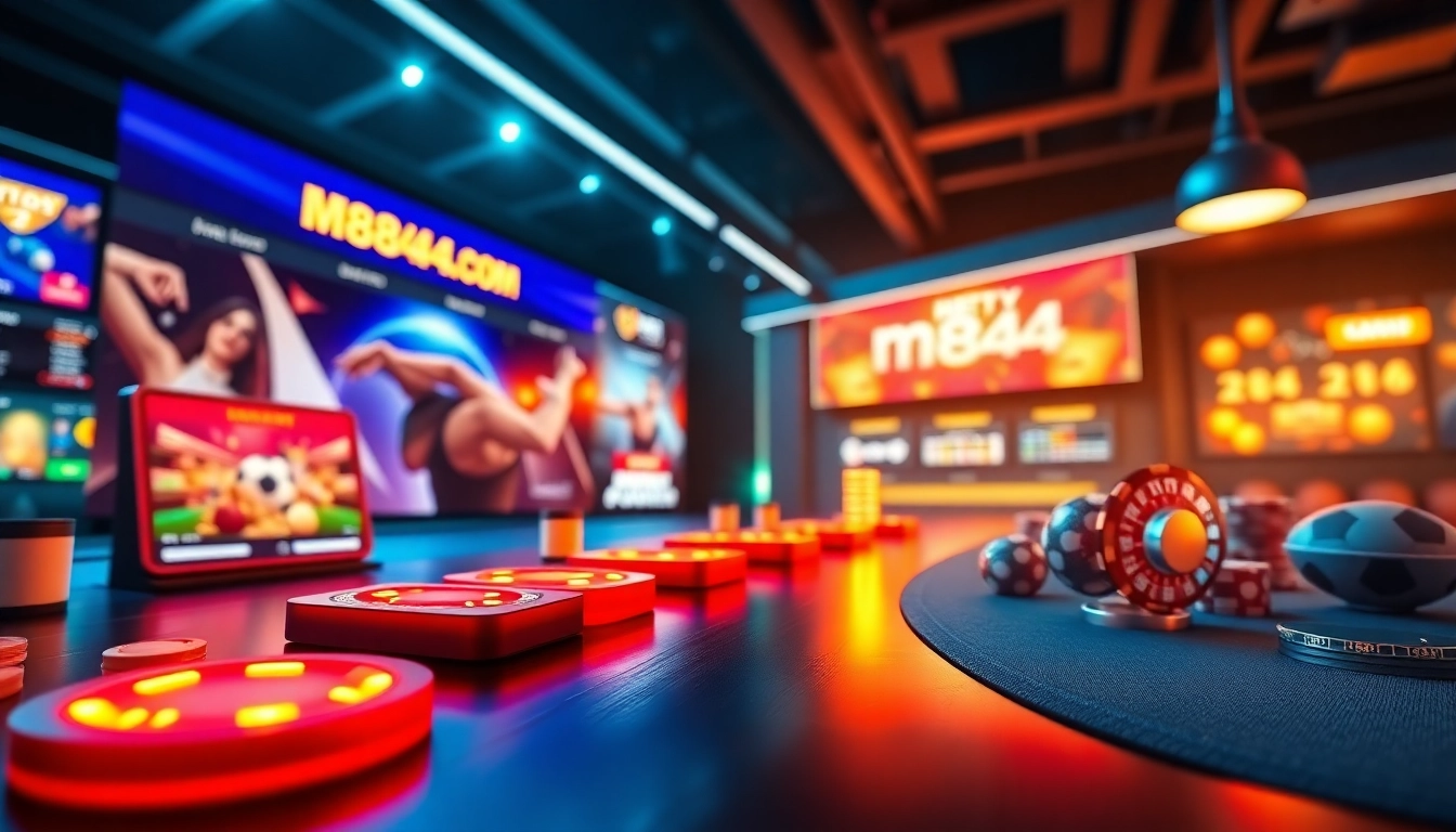 Engaging betting website homepage on https://m8844.com/ with colorful sports and casino features, designed to attract gambling enthusiasts seeking an immersive online experience.