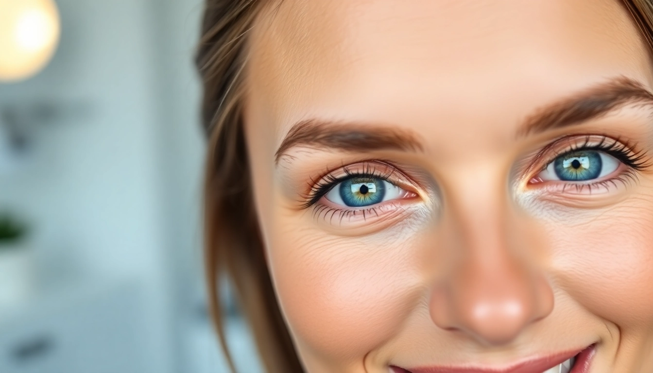 Professional consultation for Oberlidstraffung Zürich showcasing before and after eye correction results for a rejuvenated look