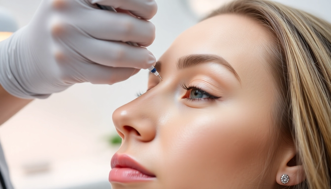 Professional Botox Behandlung in Zürich showcasing facial injection process for youthful look.
