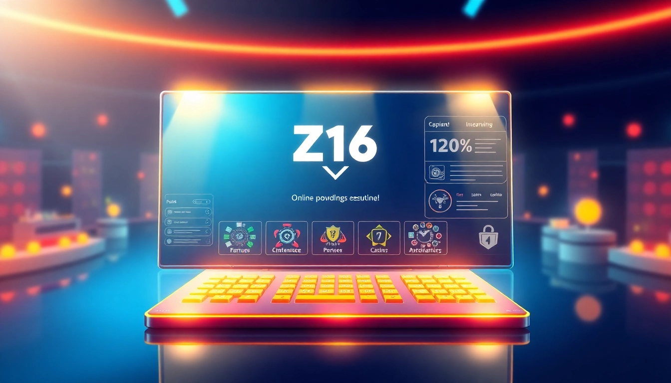 Secure z16 web platform showcasing online slot games with sleek interfaces and engaging visuals