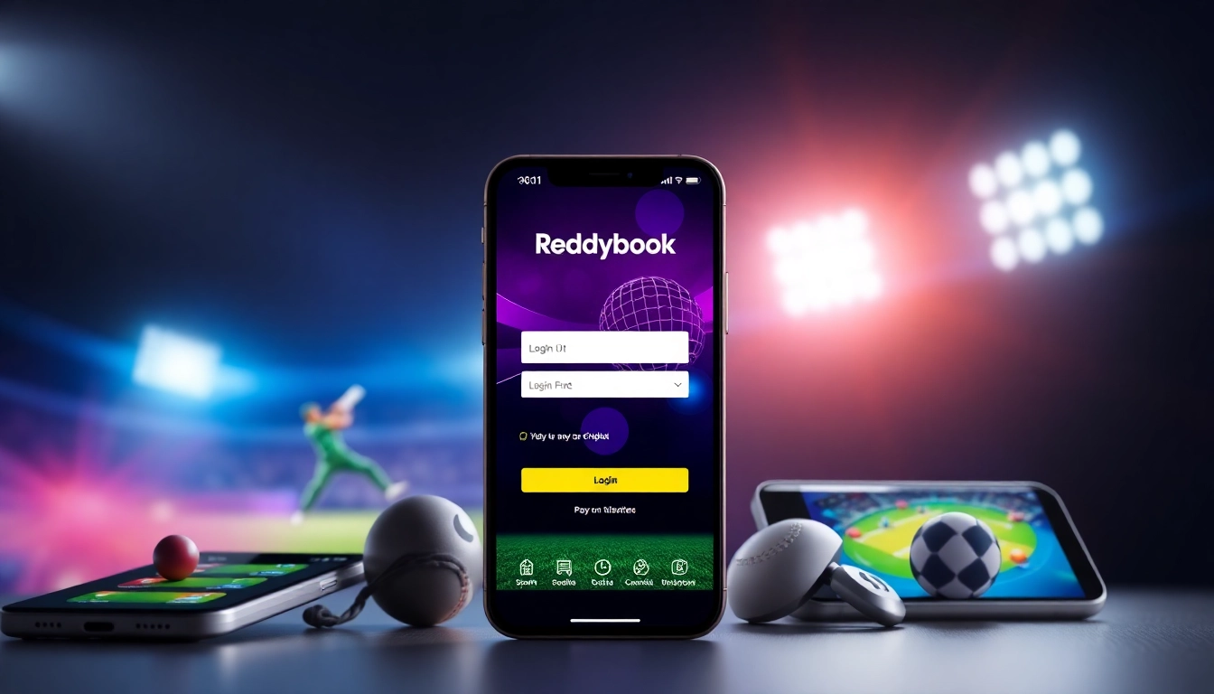Quick access Reddybook login screen on mobile, highlighting seamless betting initiation for cricket and sports enthusiasts in India.