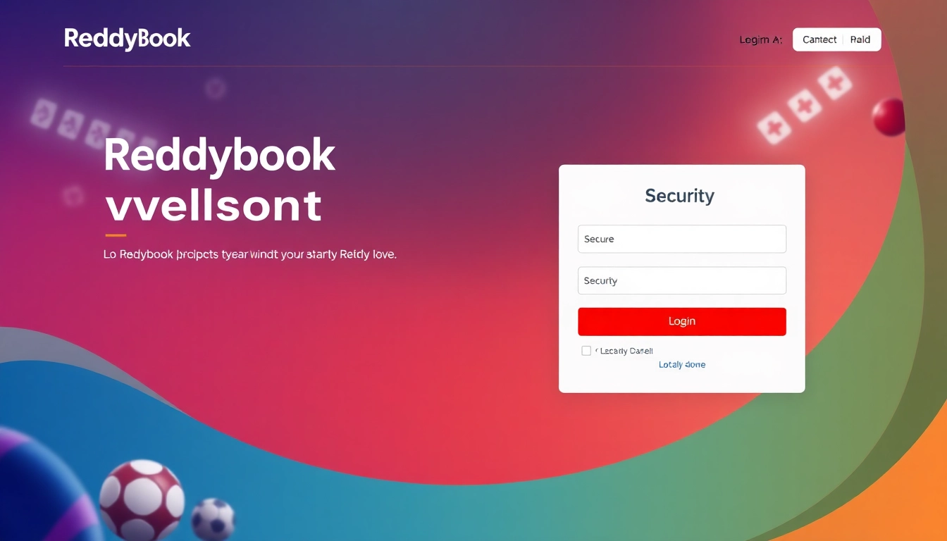 Reddybook login screen showcasing secure access and user-friendly interface for online betting and gaming platform in India.