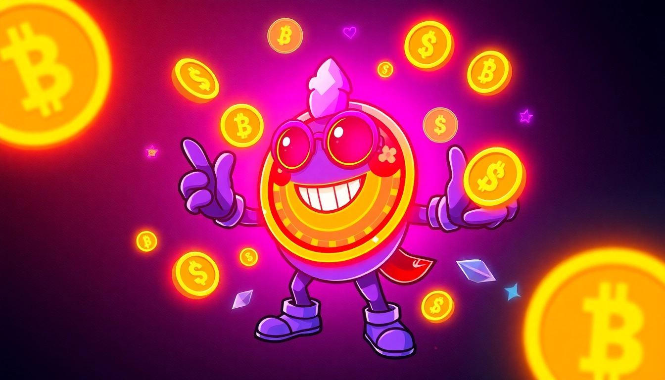 Dynamic Rare Pepe Coin with vibrant colors engaging in GambleFi gaming on multi-chain networks,