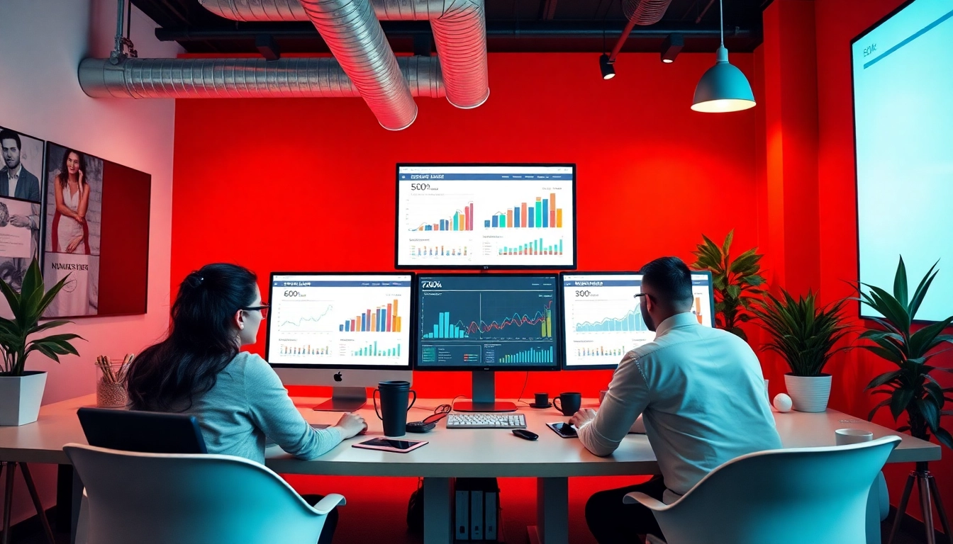 Professional team optimizing their website to rank your website higher in search results with