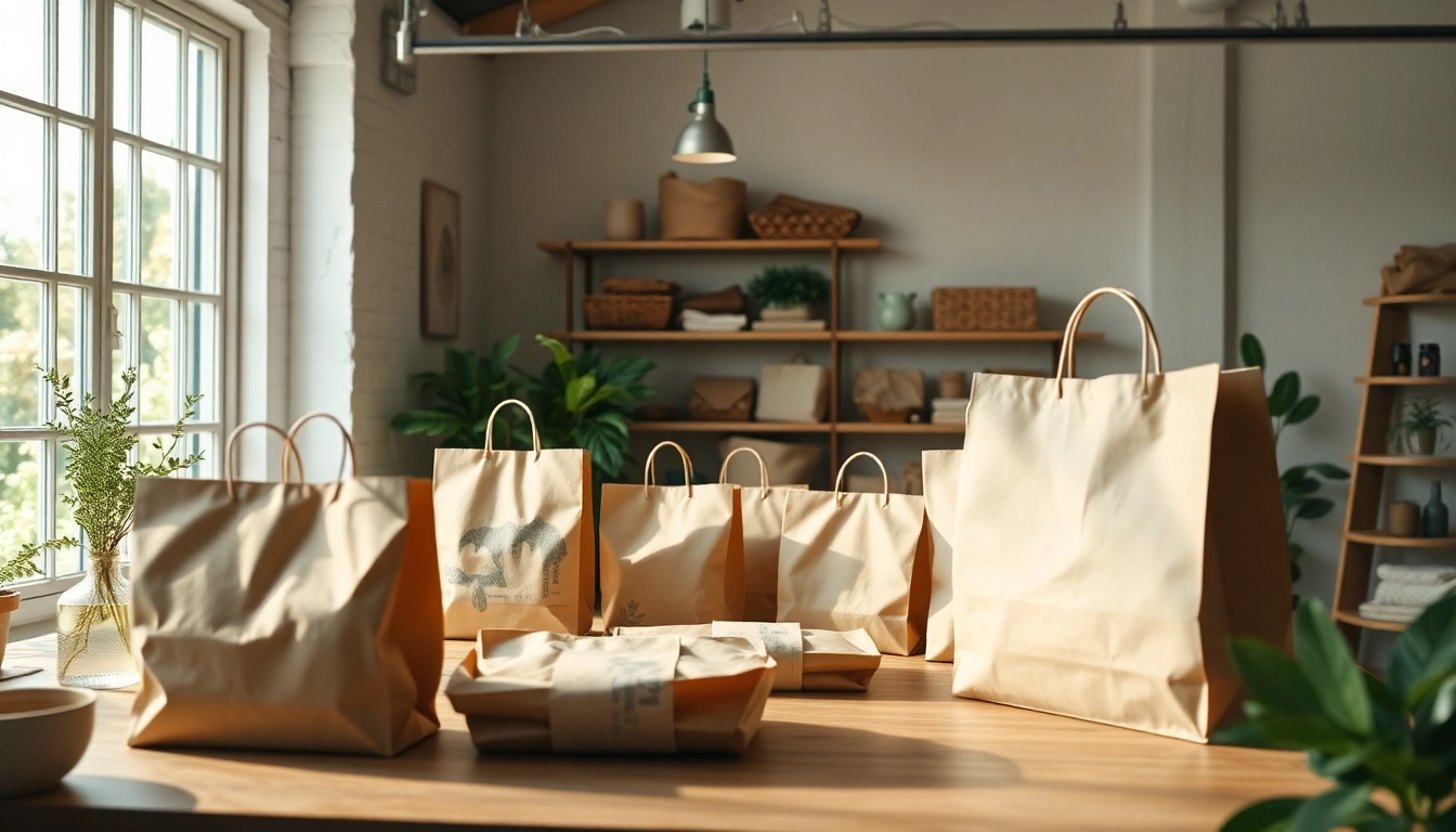 High-quality torba papierowa displayed in a modern packaging factory for eco-friendly products